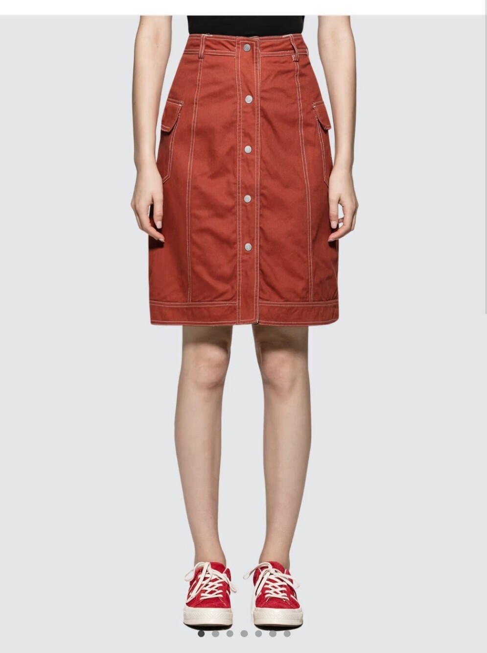 Stüssy Clyde Reversible Skirt Brick Lime Green Utility Streetwear S